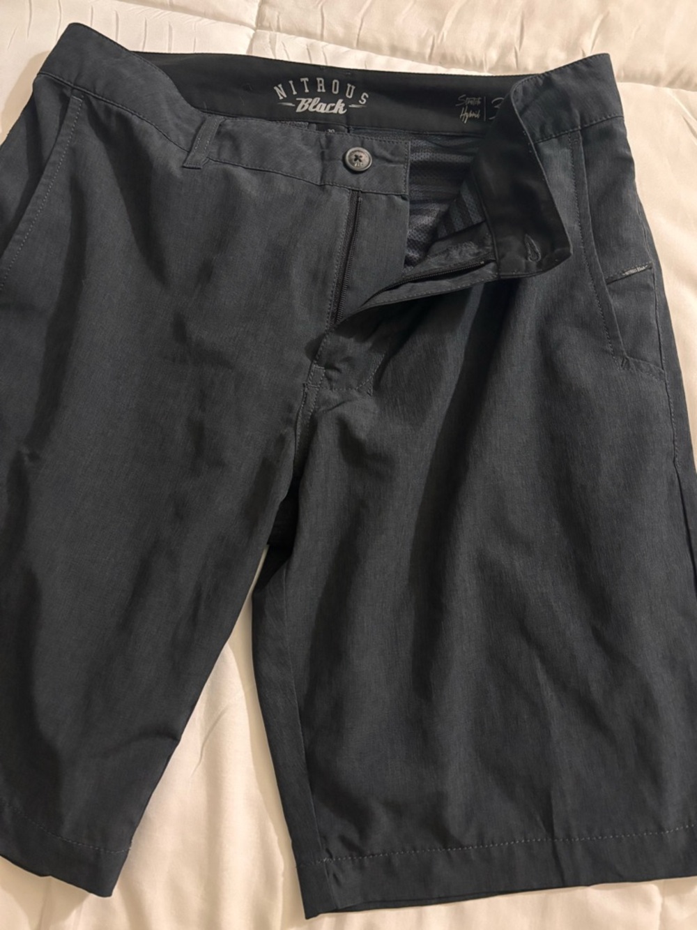 Nitrous Black Men's Hybrid Shorts - Black
